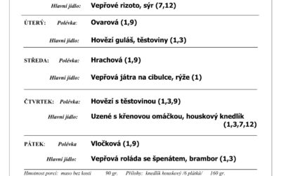 Jídelní lístek