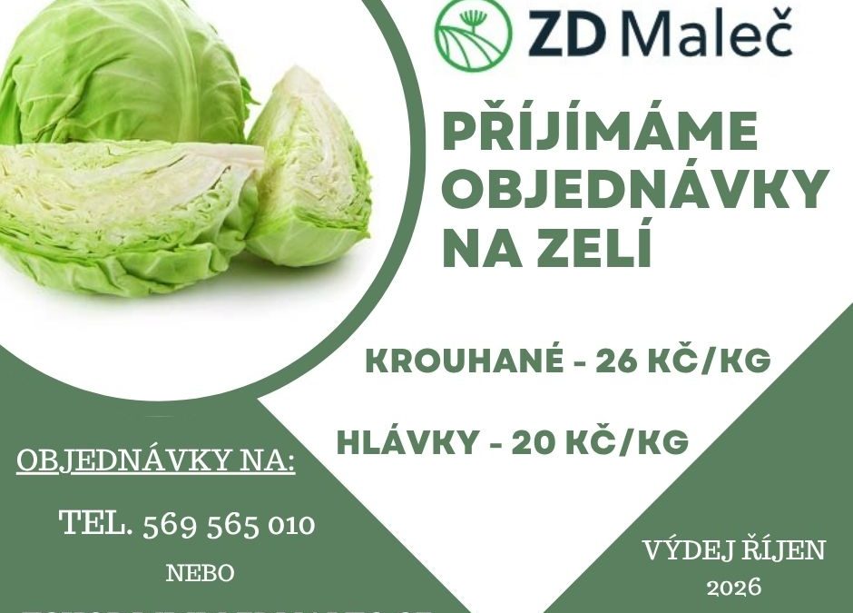 PRODEJ ZELÍ 2026